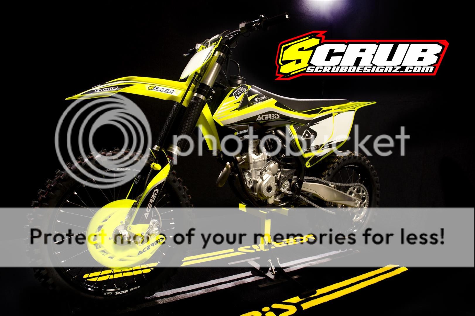 SCRUB KTM graphics decals kit SX SXf MXc 125450 2016 '16'17 FLURO