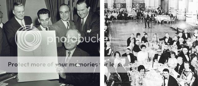 Vintage NCS Left: NCS members met with President Harry Truman in January, 1950. Russell Patterson, Alfred Andriola, John Pierotti, Milton Caniff marvel at what appears to be a Presidential prototype of Spongebob Squarepants. Center: Self-portraits. Right: Reuben Dinner 1969.